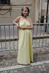 BASERANGE Lago dress DRLI-WS-SP24 green and yellow (DRLI-WS-000)